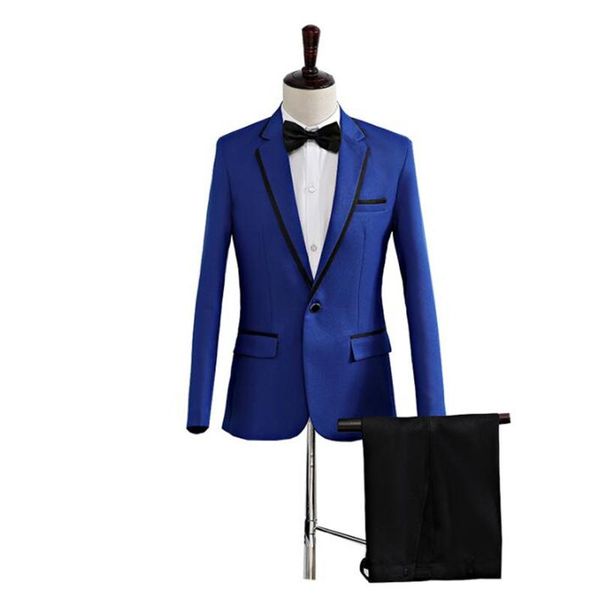 men's suits & blazers blue blazer men groom suit set with pants mens wedding costume singer star style dance stage clothing formal dres, White;black
men's suits & blazers blue blazer men groom suit set with pants mens wedding costume singer star style dance stage clothing formal dres, White;black