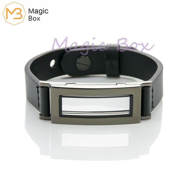 link, chain leather bracelet stainless steel glass floating locket black buckle fashion armband men
link, chain leather bracelet stainless steel glass floating locket black buckle fashion armband men