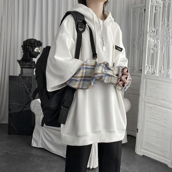 men's hoodies & sweatshirts south korea, fake two pieces, hoodie, same style for men and women, oversized loose, street harajuku, autum, Black
men's hoodies & sweatshirts south korea, fake two pieces, hoodie, same style for men and women, oversized loose, street harajuku, autum, Black