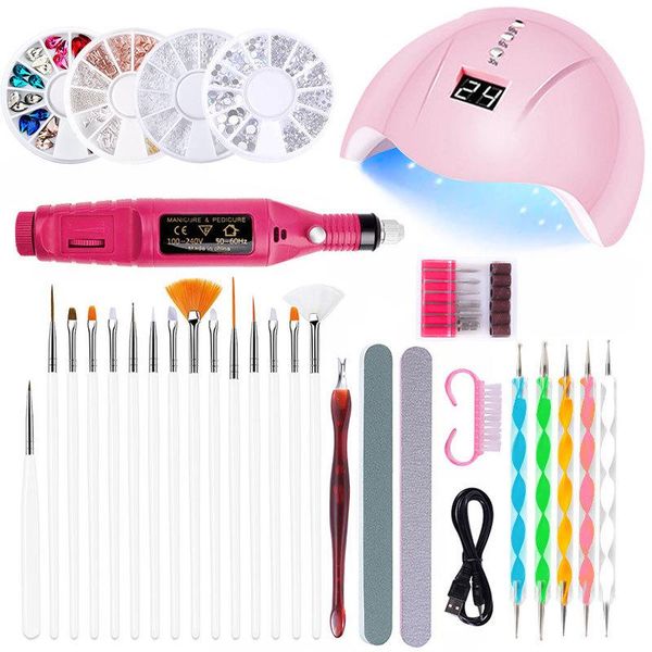 nail art kits manicure set 54w uv led lamp dryer all for no gel polish electric drill sets tools
nail art kits manicure set 54w uv led lamp dryer all for no gel polish electric drill sets tools
