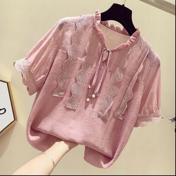 summer chiffon korean wild women shirt white gray pink plus size slim blouses vintage
summer chiffon korean wild women shirt white gray pink plus size slim blouses vintage
