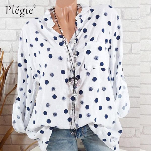 women's blouses & shirts plegie plus size polka dot print blouse women 2021 summer long sleeve loose shirt womens and, White
women's blouses & shirts plegie plus size polka dot print blouse women 2021 summer long sleeve loose shirt womens and, White