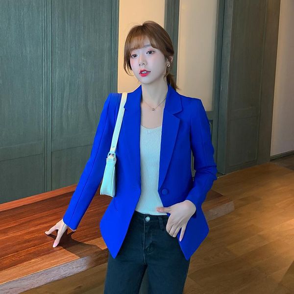 women's suits & blazers women fashion singles button slim blazer coat korean style long sleeve solid color female outerwear chic x1640, White;black
women's suits & blazers women fashion singles button slim blazer coat korean style long sleeve solid color female outerwear chic x1640, White;black