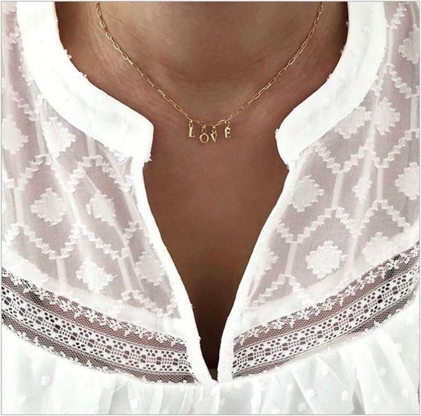 chains fashion love alphabet necklace for women gold color clavicle chain choker statement jewery wholesale gifts, Silver
chains fashion love alphabet necklace for women gold color clavicle chain choker statement jewery wholesale gifts, Silver