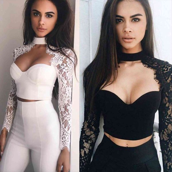 lace patchwork womens t shirt long sleeve push up padded bra crop ladies slim fashion, White
lace patchwork womens t shirt long sleeve push up padded bra crop ladies slim fashion, White