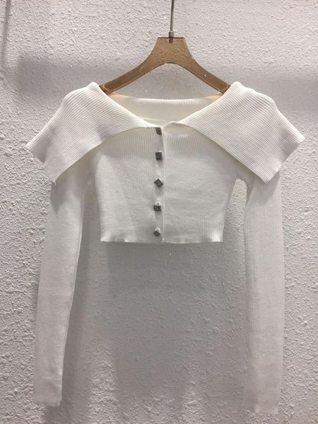 women's knits & tees the early autumn 2021 big shawl lapel brief paragraph knitted cardigan 0826, White
women's knits & tees the early autumn 2021 big shawl lapel brief paragraph knitted cardigan 0826, White