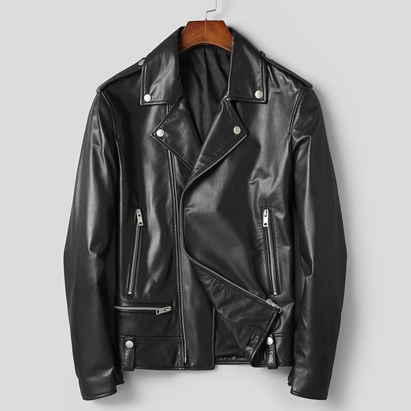 mens motorcycle leather jacket sheepskin coats zipper punk style overcoat casual fashion clothes big size l-4xl, Black
mens motorcycle leather jacket sheepskin coats zipper punk style overcoat casual fashion clothes big size l-4xl, Black
