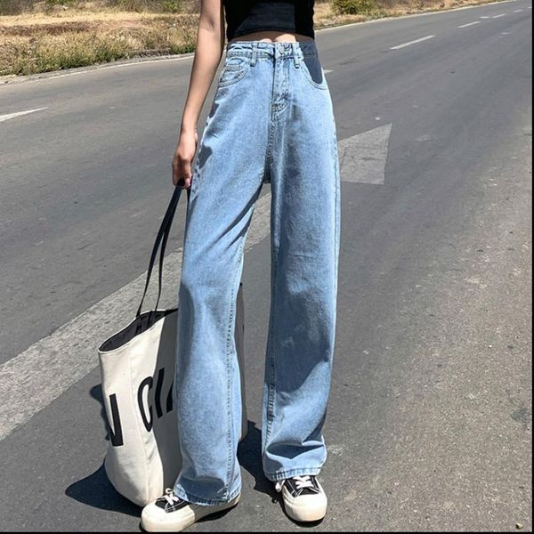 high waist women jean wide leg straight loose extra long jeans for xs s l xl, Blue
high waist women jean wide leg straight loose extra long jeans for xs s l xl, Blue