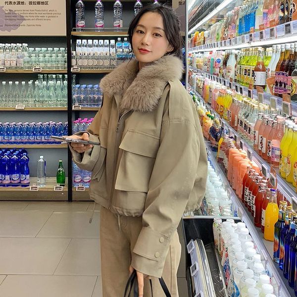 women's down & parkas winter coat women fur collar puffer jacket cotton-padded jackets for 2021 lady short clothes casaco feminino hly2, Black
women's down & parkas winter coat women fur collar puffer jacket cotton-padded jackets for 2021 lady short clothes casaco feminino hly2, Black