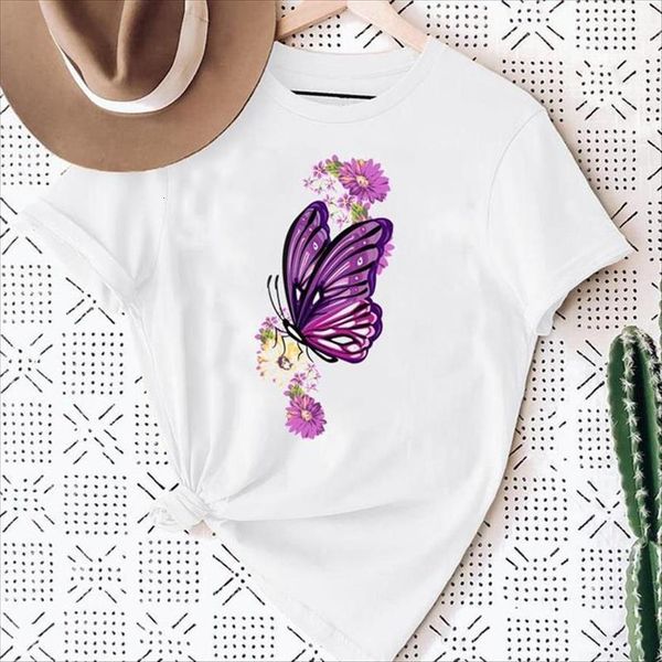 flower floral butterfly watercolor graphic womens summer 90s fashion print short sleeve female clothes tees, White
flower floral butterfly watercolor graphic womens summer 90s fashion print short sleeve female clothes tees, White