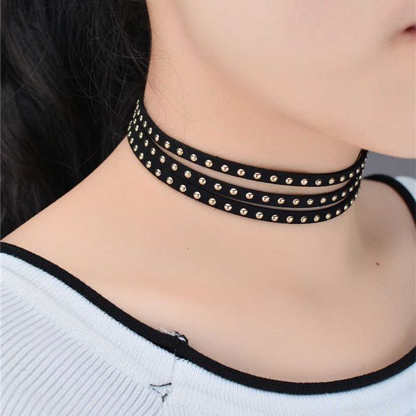 japan and south korea new jewelry collar rivet nail suede choker neck necklace collar chain female, Silver
japan and south korea new jewelry collar rivet nail suede choker neck necklace collar chain female, Silver