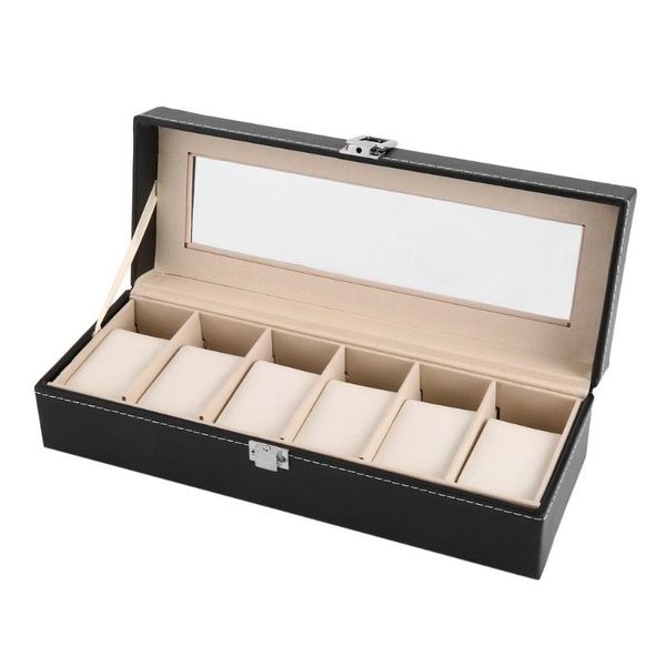 watch boxes & cases 6 grid single box pu leather slots flexible bracket holder mechinical quartz business travel storage cross pattern, Black;blue
watch boxes & cases 6 grid single box pu leather slots flexible bracket holder mechinical quartz business travel storage cross pattern, Black;blue