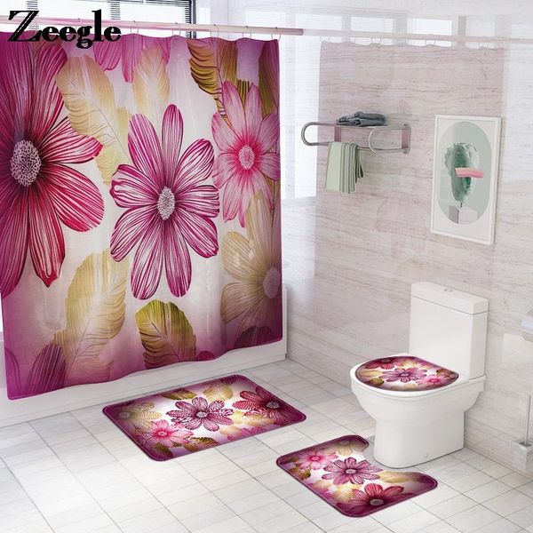 floral bath mat and shower curtain flannel bathroom set absorbent carpet non-slip toilet foot mats
floral bath mat and shower curtain flannel bathroom set absorbent carpet non-slip toilet foot mats