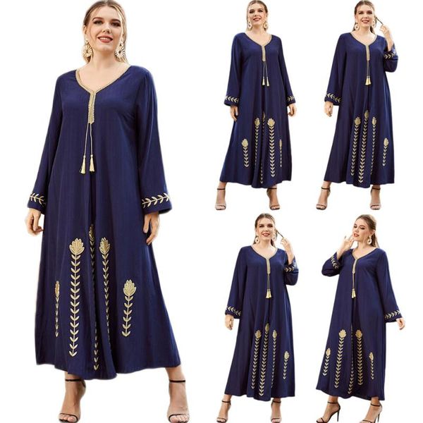ethnic clothing dubai kaftan women embroidery long dress muslim arab abaya middle east v-neck loose casual islamic ramadan maxi robe, Red
ethnic clothing dubai kaftan women embroidery long dress muslim arab abaya middle east v-neck loose casual islamic ramadan maxi robe, Red