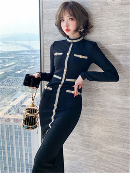 dress counter colour slimming wrapped in buttocks, knitted or crocheted for woman winter, Black;gray
dress counter colour slimming wrapped in buttocks, knitted or crocheted for woman winter, Black;gray
