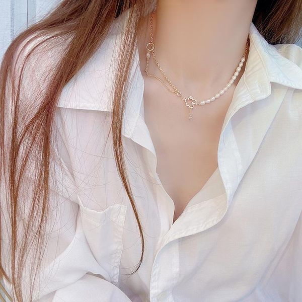 pendant necklaces fashion simple creative flower natural pearl cross sweet cool girl chain clavicle short necklace jewelry wholesale, Silver
pendant necklaces fashion simple creative flower natural pearl cross sweet cool girl chain clavicle short necklace jewelry wholesale, Silver