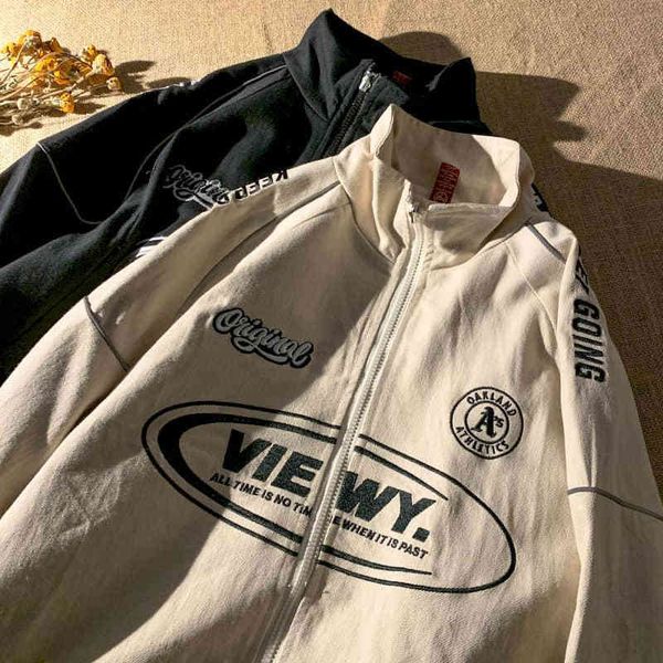 men's jackets cardigan baseball uniform jacket spring autumn long sleeve vintage casual letter print female coat black white women wit, Black;brown
men's jackets cardigan baseball uniform jacket spring autumn long sleeve vintage casual letter print female coat black white women wit, Black;brown