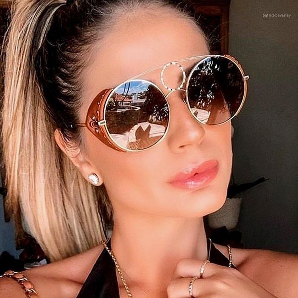 sunglasses est 2021 steampunk women fashion luxury ladies metal punk sun glasses round summer shades, White;black
sunglasses est 2021 steampunk women fashion luxury ladies metal punk sun glasses round summer shades, White;black