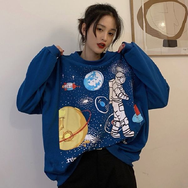 women hoodie 2021 shirt sweatshirt long sleeve space cartoon print ladies hoodies spring autumn korean style top, Black
women hoodie 2021 shirt sweatshirt long sleeve space cartoon print ladies hoodies spring autumn korean style top, Black