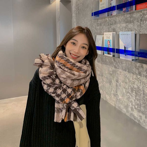 imitation cashmere thousand bird lattice scarf female korean fashion autumn and winter warm shawl bib, Blue;gray
imitation cashmere thousand bird lattice scarf female korean fashion autumn and winter warm shawl bib, Blue;gray