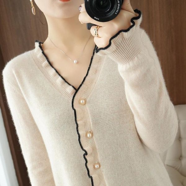 women's knits & tees lafarvie wool cardigan mujer v neck sweater pull femme spring women 2021 plus size jacket long sleeve knitted jum, White
women's knits & tees lafarvie wool cardigan mujer v neck sweater pull femme spring women 2021 plus size jacket long sleeve knitted jum, White