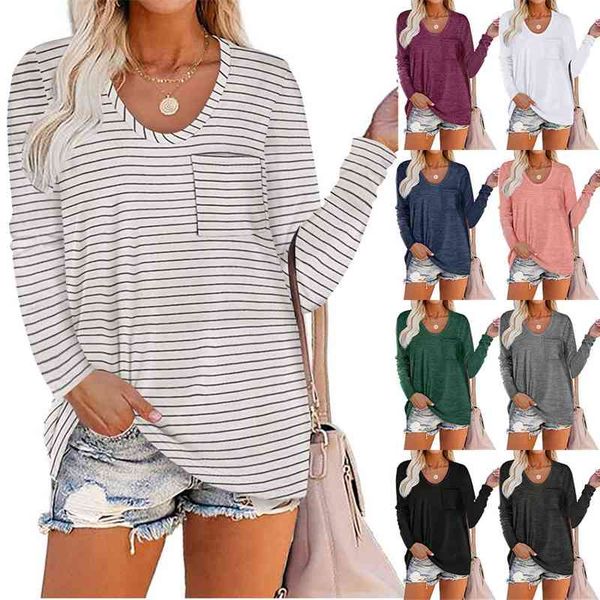 carney women's loose solid color patch bag round neck long sleeve t-shirt, Black
carney women's loose solid color patch bag round neck long sleeve t-shirt, Black
