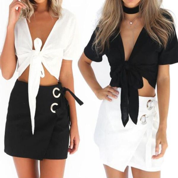 women's blouses & shirts 2021 summer women casual short blouse v neck lace up sleeve fashion female, White
women's blouses & shirts 2021 summer women casual short blouse v neck lace up sleeve fashion female, White