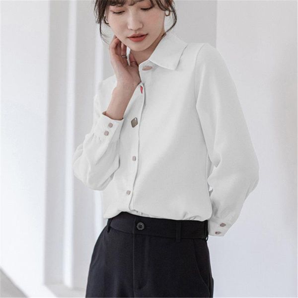 women's blouses & shirts hzirip women gentle streetwear casual office lady 2021 korean ol minimalist loose basic all match stylish base, White
women's blouses & shirts hzirip women gentle streetwear casual office lady 2021 korean ol minimalist loose basic all match stylish base, White
