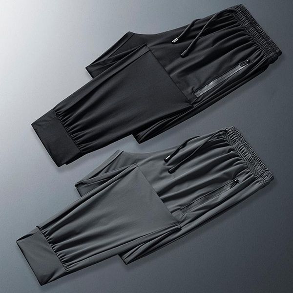 men's pants 2021 ice silk summer thin air conditioning loose large quick drying sports leisure wear, Black
men's pants 2021 ice silk summer thin air conditioning loose large quick drying sports leisure wear, Black