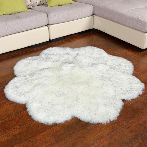 carpets artificial fur flower carpet living room solid color fluffy household bedroom bay window area cushion 
carpets artificial fur flower carpet living room solid color fluffy household bedroom bay window area cushion