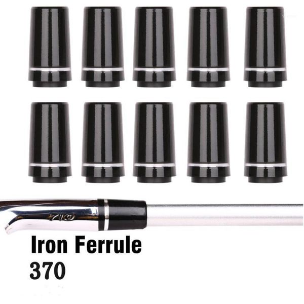 size .370 custom golf ferrules for taper tip iron wedge black color with one silver trim ring complete set of clubs1
size .370 custom golf ferrules for taper tip iron wedge black color with one silver trim ring complete set of clubs1
