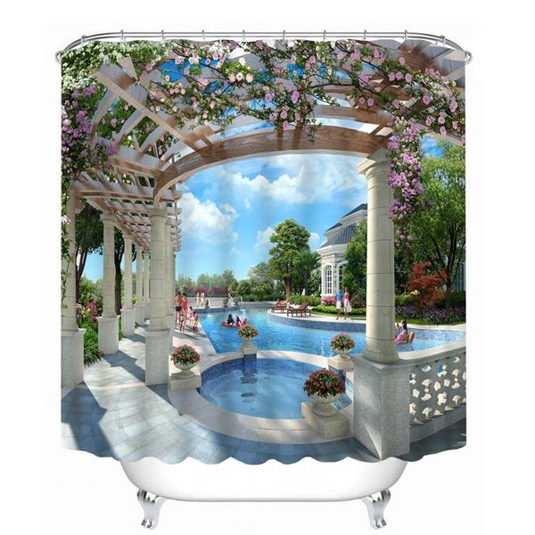 shower curtains 3d beautiful pool view pattern bathroom waterproof washable bath curtain products 180*200
shower curtains 3d beautiful pool view pattern bathroom waterproof washable bath curtain products 180*200