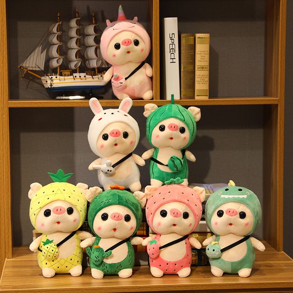25/35cm transformable pig toy stuffed little piggy cute cartoon animal dressed removable hat dino unicorn bunny fruits gift
25/35cm transformable pig toy stuffed little piggy cute cartoon animal dressed removable hat dino unicorn bunny fruits gift