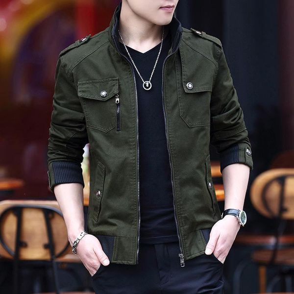 men's jackets spring and autumn casual cotton jacket slim fashion washed korean 3i6r, Black;brown
men's jackets spring and autumn casual cotton jacket slim fashion washed korean 3i6r, Black;brown