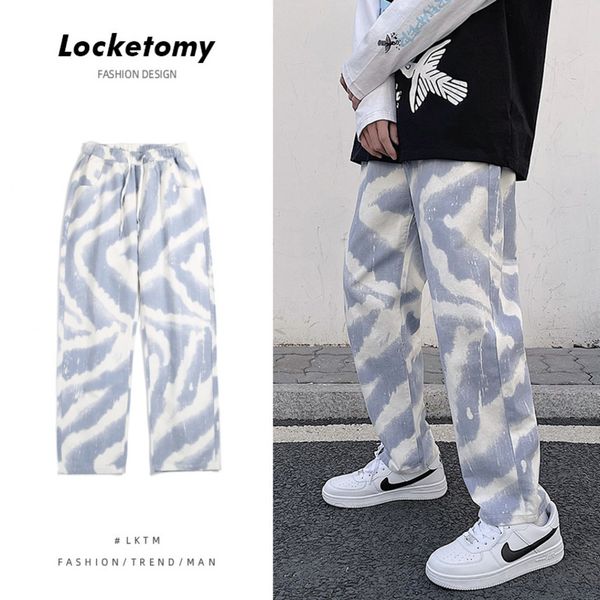 andutumn men's wide leg informal hip hop sports jeans, elastic belt fashion, spring and spring, new style, 2021, Blue
andutumn men's wide leg informal hip hop sports jeans, elastic belt fashion, spring and spring, new style, 2021, Blue