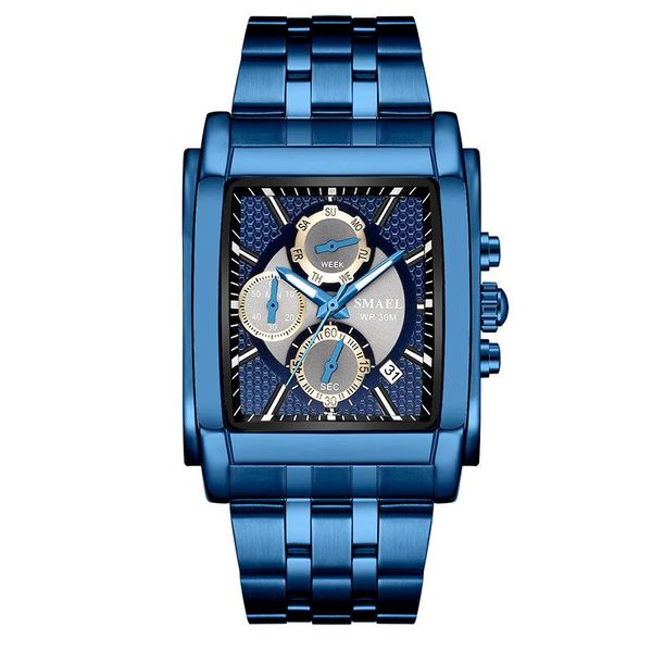 wristwatches smael men watches outdoor waterproof sports blue steel strap chronograph business table men's watch erkek kol saati, Slivery;brown
wristwatches smael men watches outdoor waterproof sports blue steel strap chronograph business table men's watch erkek kol saati, Slivery;brown