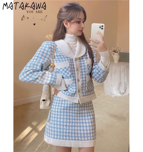 women's jackets matakawa vintage tweed jacket autumn winter korean fashion turn down collar long sleeve coat women plaid elegant short, Black;brown
women's jackets matakawa vintage tweed jacket autumn winter korean fashion turn down collar long sleeve coat women plaid elegant short, Black;brown