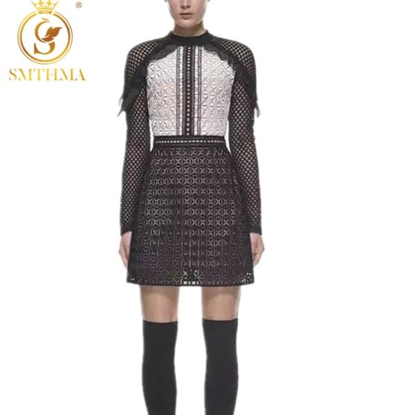 spring runway lace hollow out dress long sleeve women white/black patchwork dresses vestidos 210520, Black;gray
spring runway lace hollow out dress long sleeve women white/black patchwork dresses vestidos 210520, Black;gray