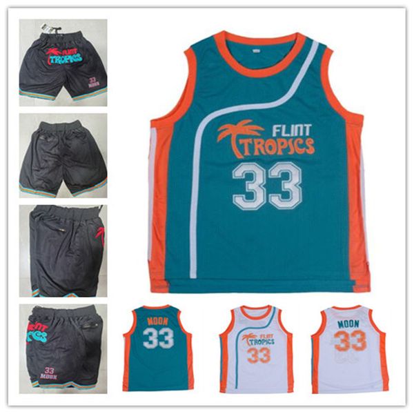flint tropics movie edition #33 jackie moon basketball jersey stitched white green black pocket shorts pants, Black;red
flint tropics movie edition #33 jackie moon basketball jersey stitched white green black pocket shorts pants, Black;red