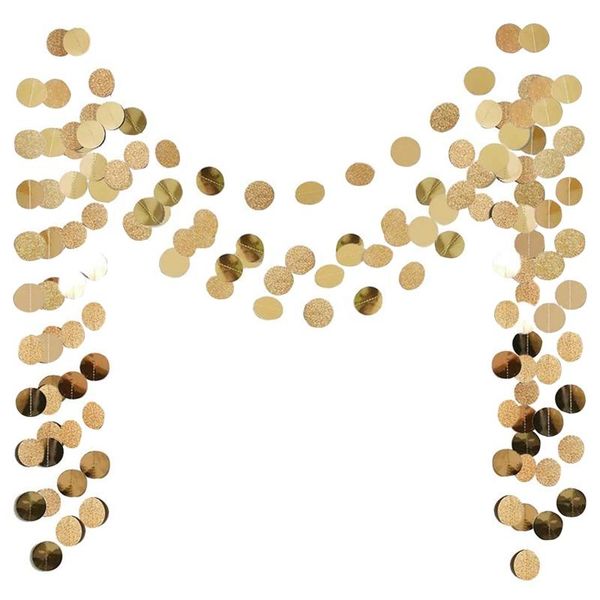 pcs glitter champagne gold paper circle dots garland party hanging bunting birthday engagement decorations decorative objects & figurines
pcs glitter champagne gold paper circle dots garland party hanging bunting birthday engagement decorations decorative objects & figurines