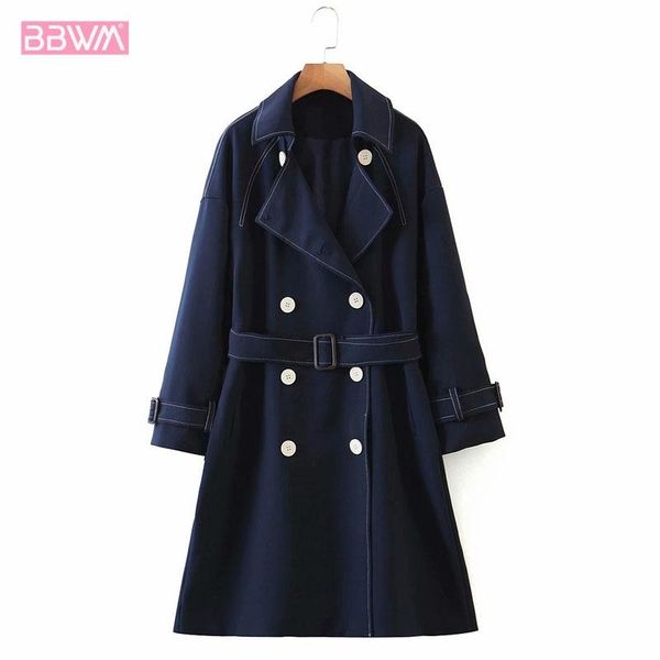 women's trench coats drape lapel long sleeves windbreaker vintage mid-length korean version relaxed temperament with belt chic female, Tan;black
women's trench coats drape lapel long sleeves windbreaker vintage mid-length korean version relaxed temperament with belt chic female, Tan;black