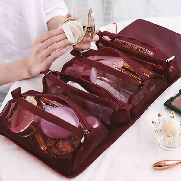 storage boxes & bins 4 colors women's cosmetic bag foldable girl travel organizer hanging nylon mesh separable
storage boxes & bins 4 colors women's cosmetic bag foldable girl travel organizer hanging nylon mesh separable