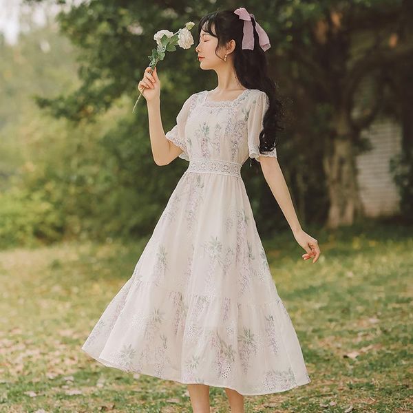casual dresses fairy dress women summer 2021 french vintage embroidery printed chiffon lace short sleeve hollow sweet elegant, Black;gray
casual dresses fairy dress women summer 2021 french vintage embroidery printed chiffon lace short sleeve hollow sweet elegant, Black;gray