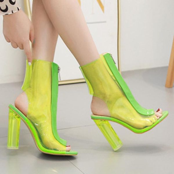 sandals transparent clear heel high heels jelly zipper open toed party shoes women fish mouth pumps sales promotion, Black
sandals transparent clear heel high heels jelly zipper open toed party shoes women fish mouth pumps sales promotion, Black