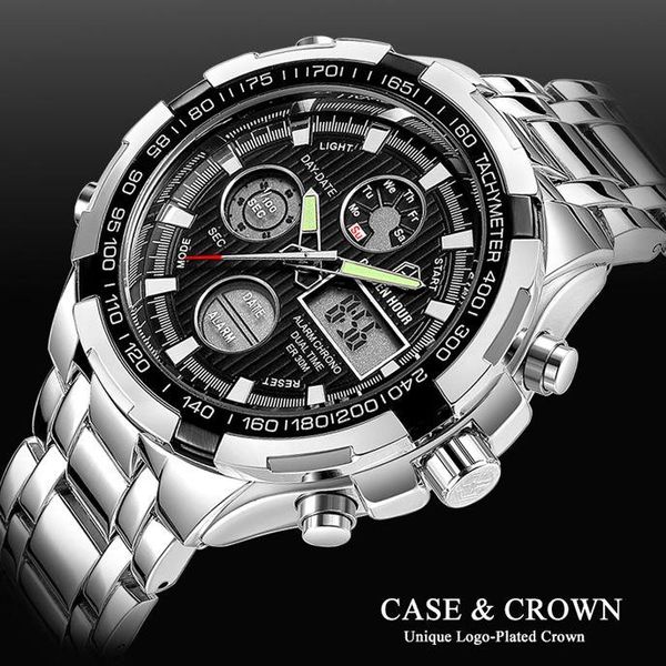 wristwatches goldenhour men watches fashion dual display electronic quartz sports wristwatch men's relogio masculino drop, Slivery;brown
wristwatches goldenhour men watches fashion dual display electronic quartz sports wristwatch men's relogio masculino drop, Slivery;brown