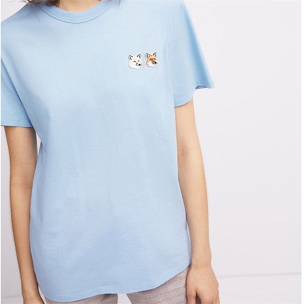 t-shirt double head embroidery solid color cotton simple short-sleeve casual o-neck tshirt women and men summer 210708, White
t-shirt double head embroidery solid color cotton simple short-sleeve casual o-neck tshirt women and men summer 210708, White