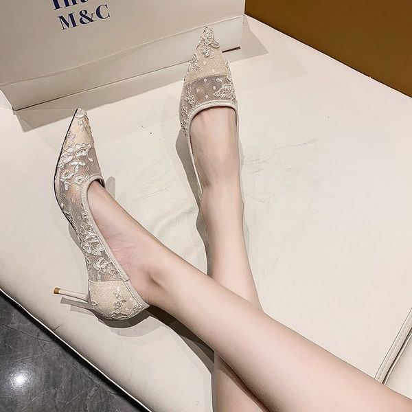 sandals wedding shoes bride 2021 ladies high heels pumps lace hollow style women's party pointed toe thin spring v6dv, Black
sandals wedding shoes bride 2021 ladies high heels pumps lace hollow style women's party pointed toe thin spring v6dv, Black