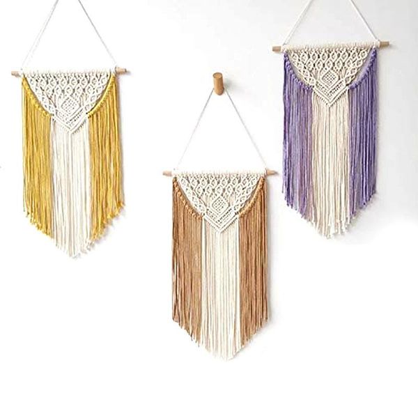 tapestries aaak -3 pcs boho macrame wall hanging decor- beautiful home decorative art for apartment, dorm room
tapestries aaak -3 pcs boho macrame wall hanging decor- beautiful home decorative art for apartment, dorm room
