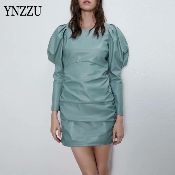 casual dresses autumn winter women faux leather dress o neck puff sleeve bodycon slim pu ladies pleated mini ynzzu yd462, Black;gray
casual dresses autumn winter women faux leather dress o neck puff sleeve bodycon slim pu ladies pleated mini ynzzu yd462, Black;gray