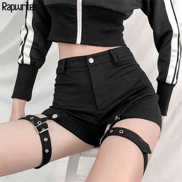 gothic slim black shorts women high waist summer streetwear bodycon detachable ribbon feminino 210510
gothic slim black shorts women high waist summer streetwear bodycon detachable ribbon feminino 210510
